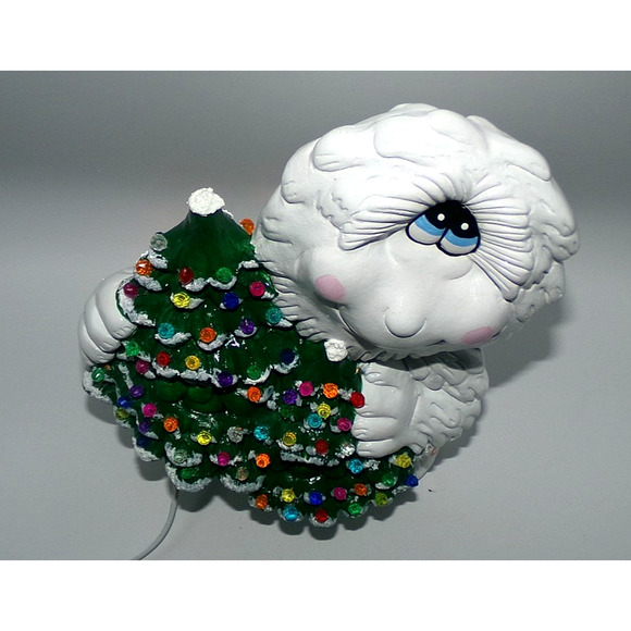 Vintage Retro style Tree Hugger Abominable Snowman Yeti Two Trees goggly eyes - Picture 4 of 16